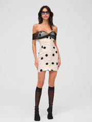 Dorothy Dot Mini Dress — Cream
