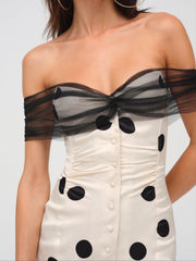 Dorothy Dot Mini Dress — Cream