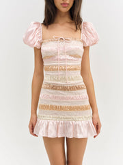 Layer Cake Mini Dress — Pink