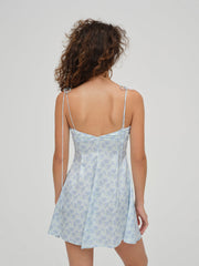 Adira Mini Dress — Blue