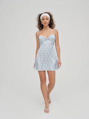 Adira Mini Dress — Blue
