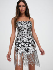 Colette Mini Dress — Silver