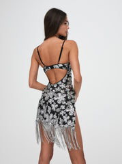 Colette Mini Dress — Silver