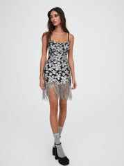 Colette Mini Dress — Silver