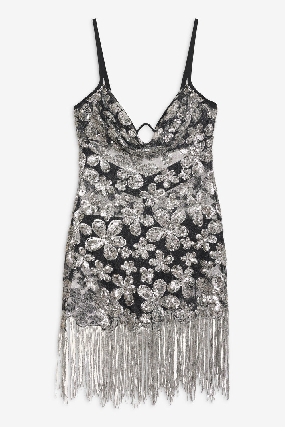 Colette Mini Dress — Silver