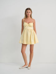 Doris Mini Dress — Yellow