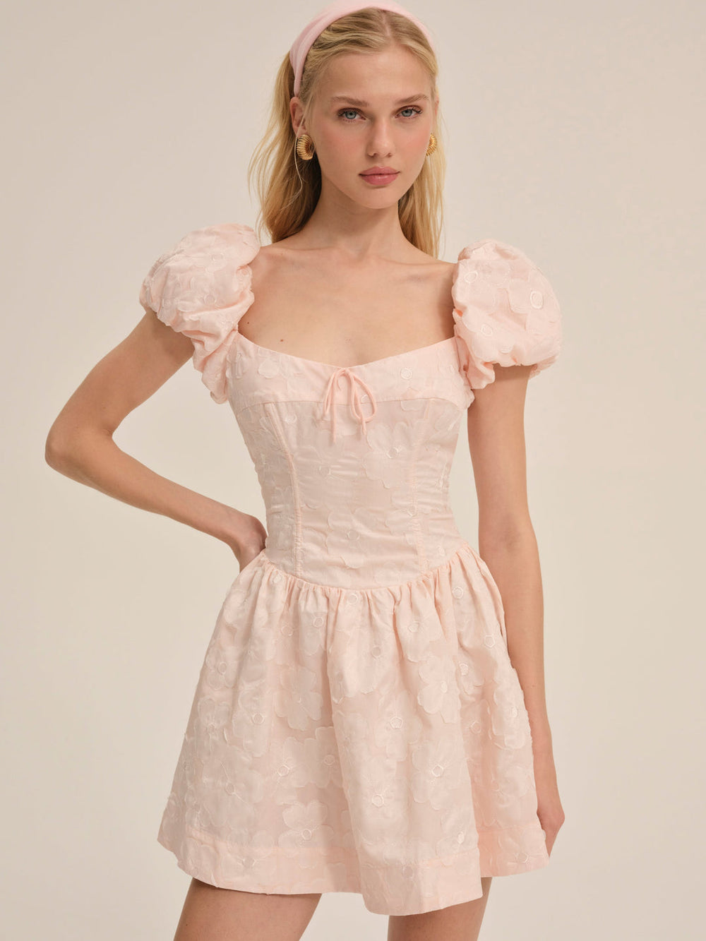 Florence Mini Dress — Peach