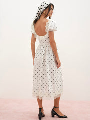 Ines Midi Dress — Cream