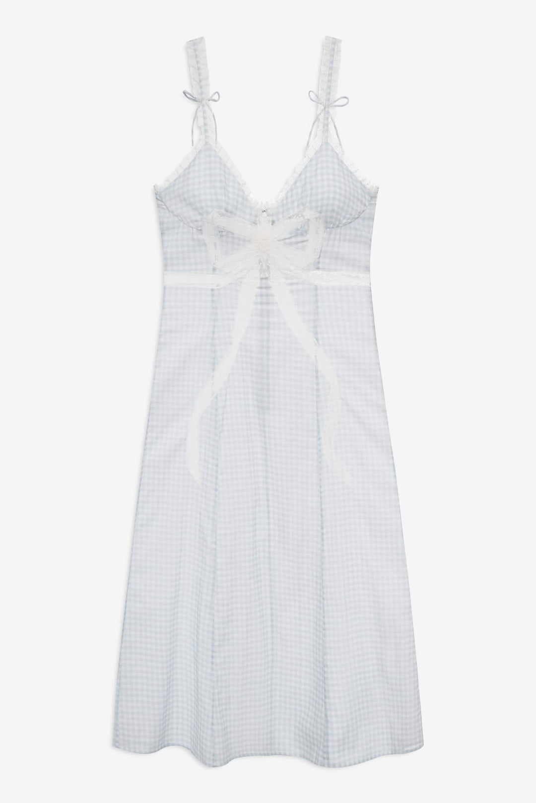 Bluebell Gingham Midi Dress — Blue