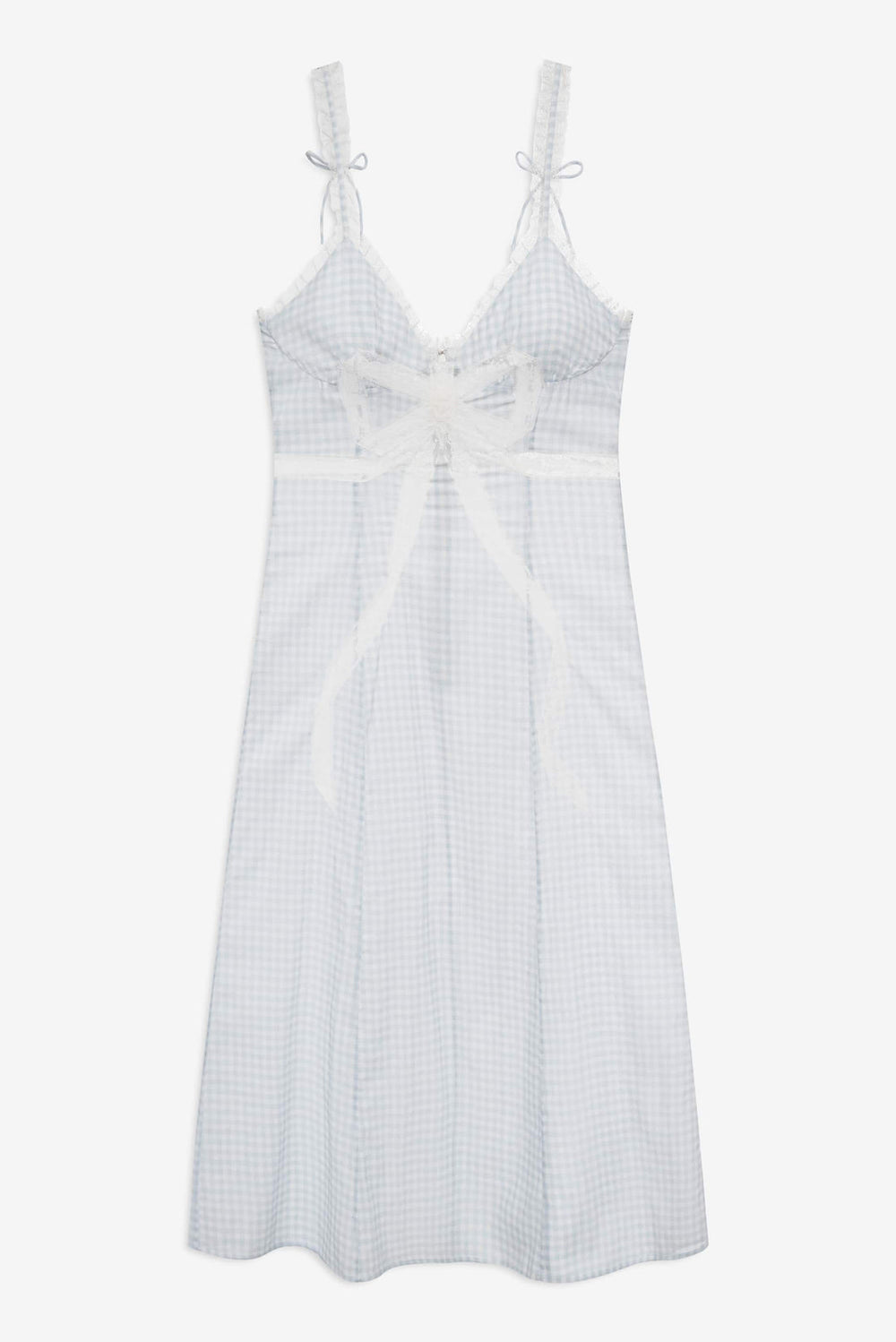Bluebell Gingham Midi Dress — Blue