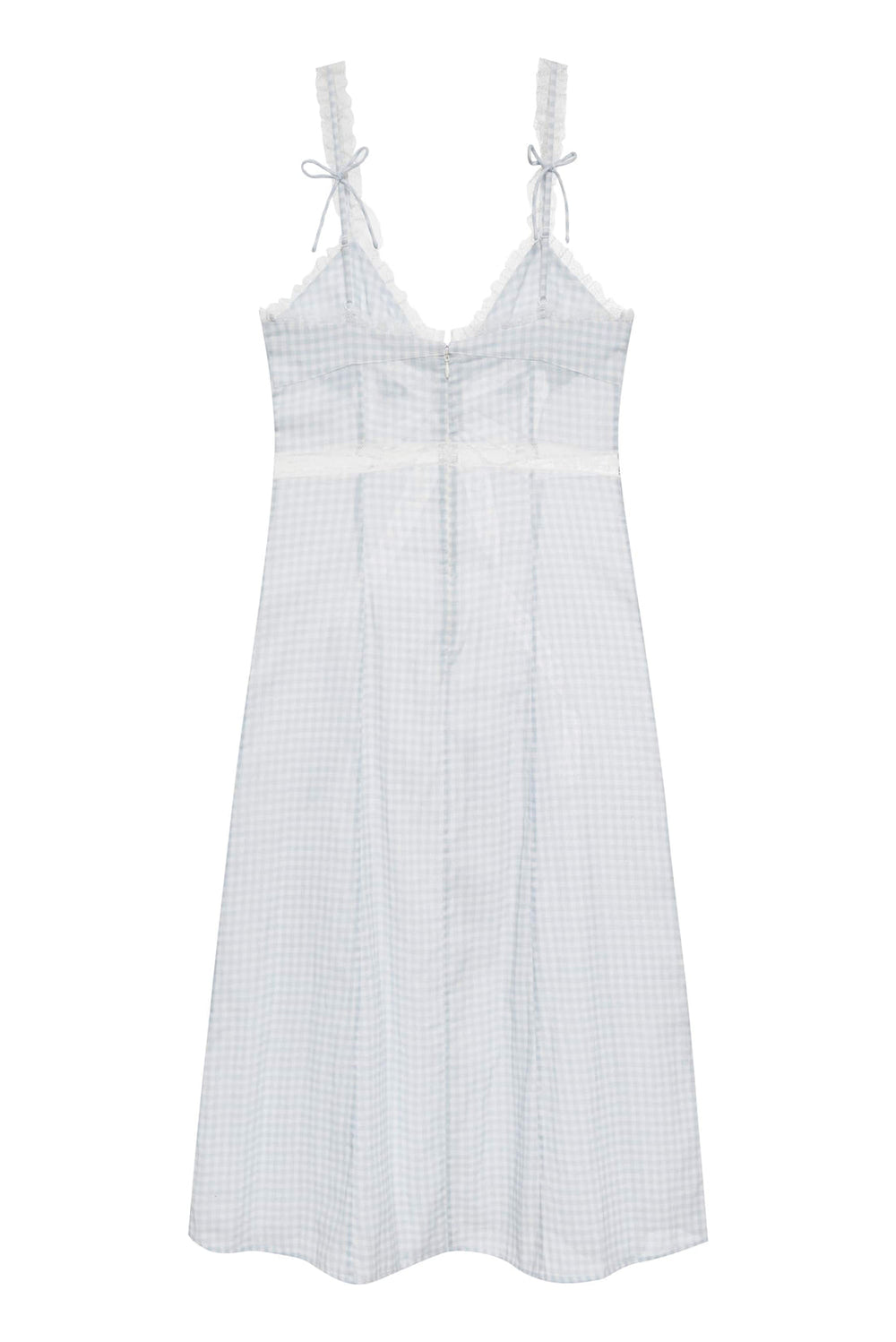 Bluebell Gingham Midi Dress — Blue