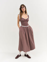 Morgan Midi Dress — Burgundy