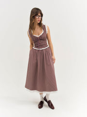 Morgan Midi Dress — Burgundy