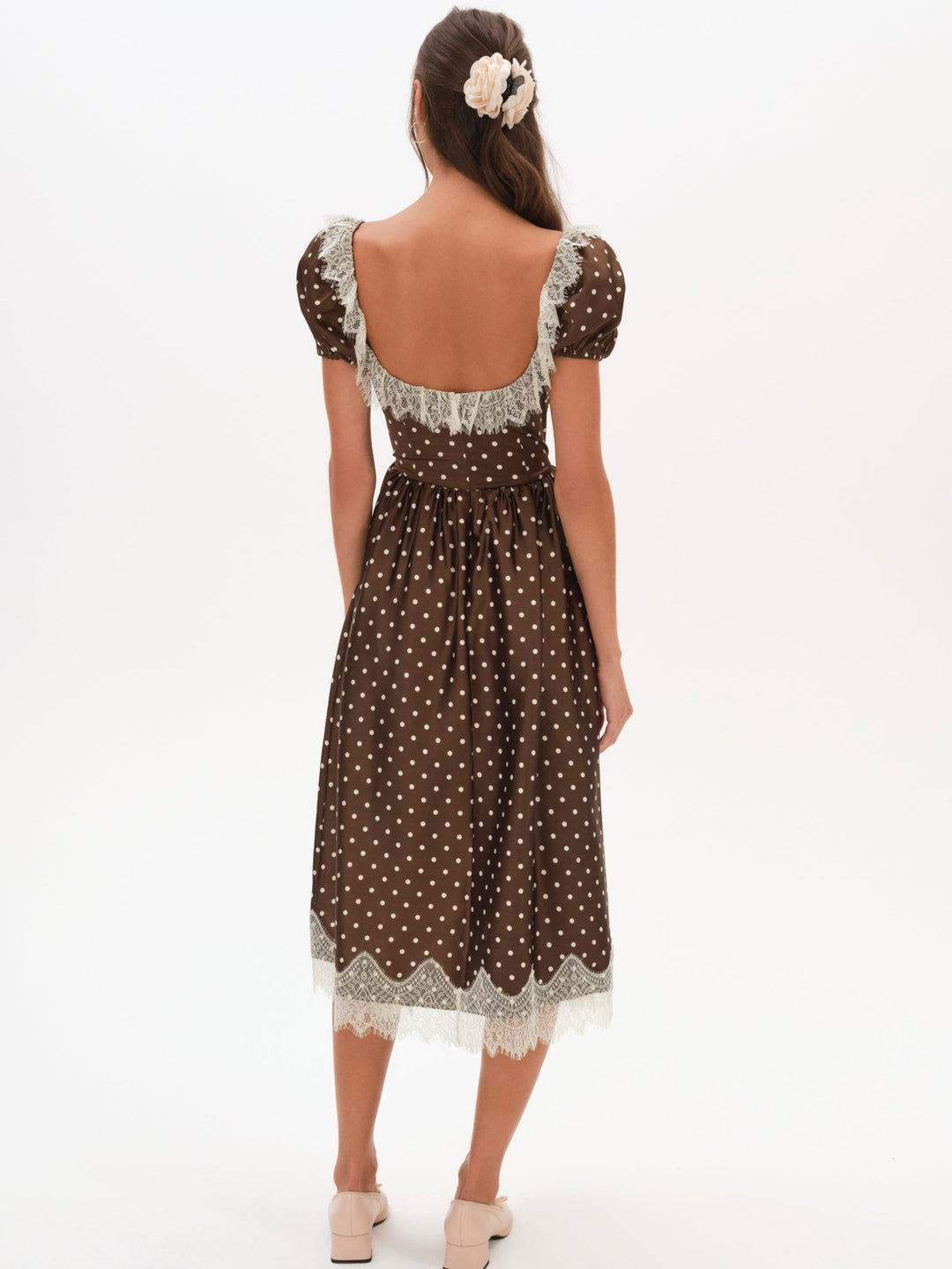 Ines Midi Dress — Chocolate
