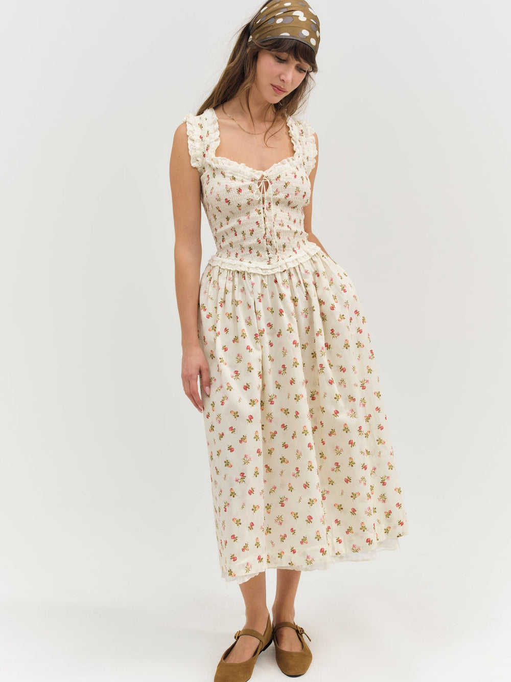 Morgan Midi Dress — White