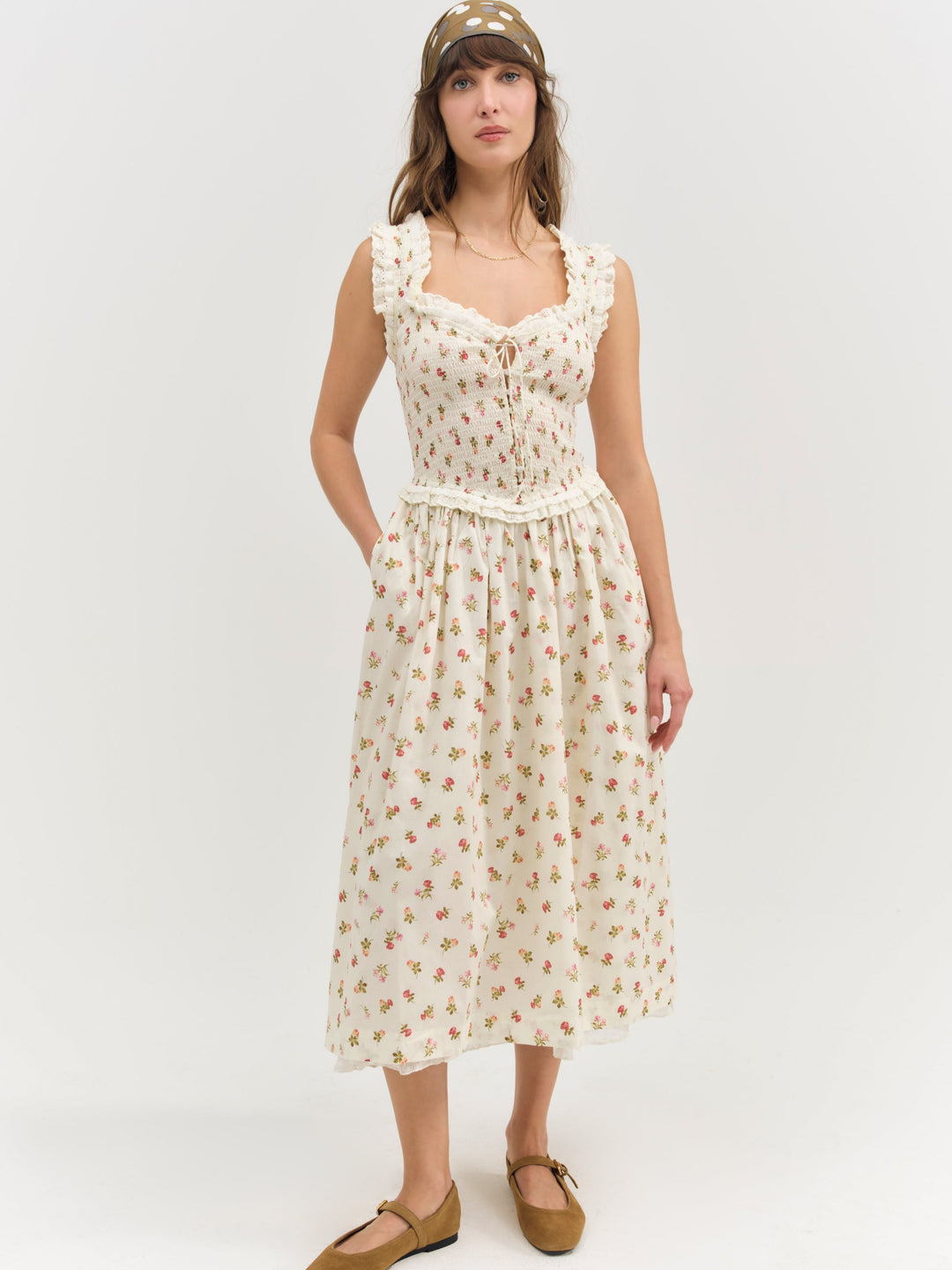 Morgan Midi Dress — White