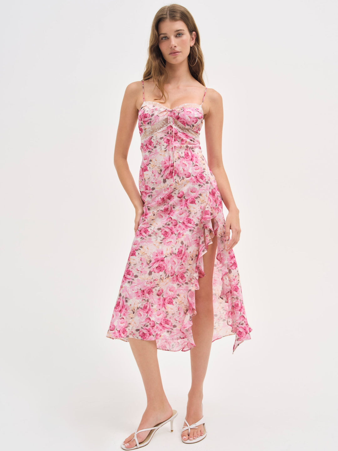 Angelina Midi Dress — Pink