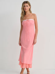 Daisy Mae Midi Dress — Coral