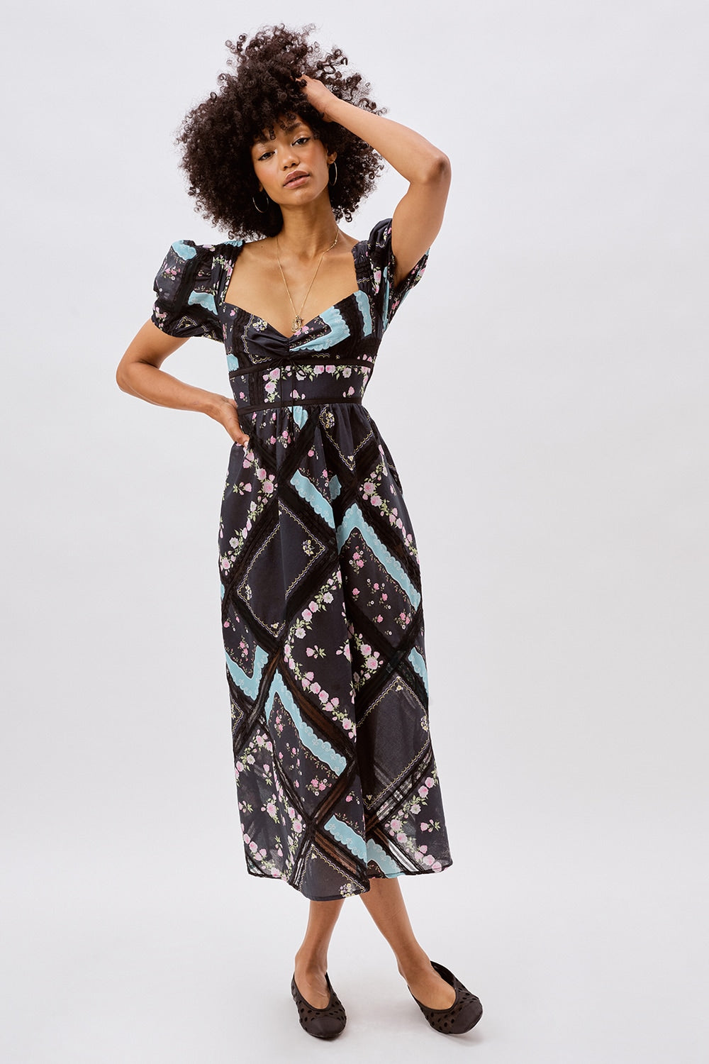 Margaret Midi Dress — Black