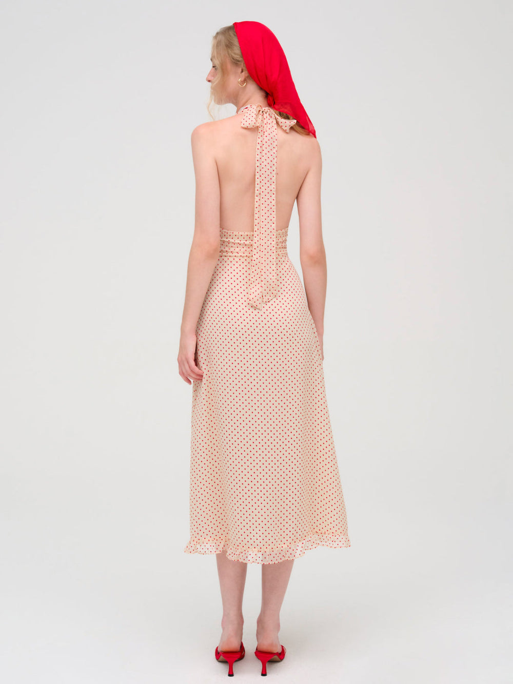 Love Dot Midi Dress — Cream