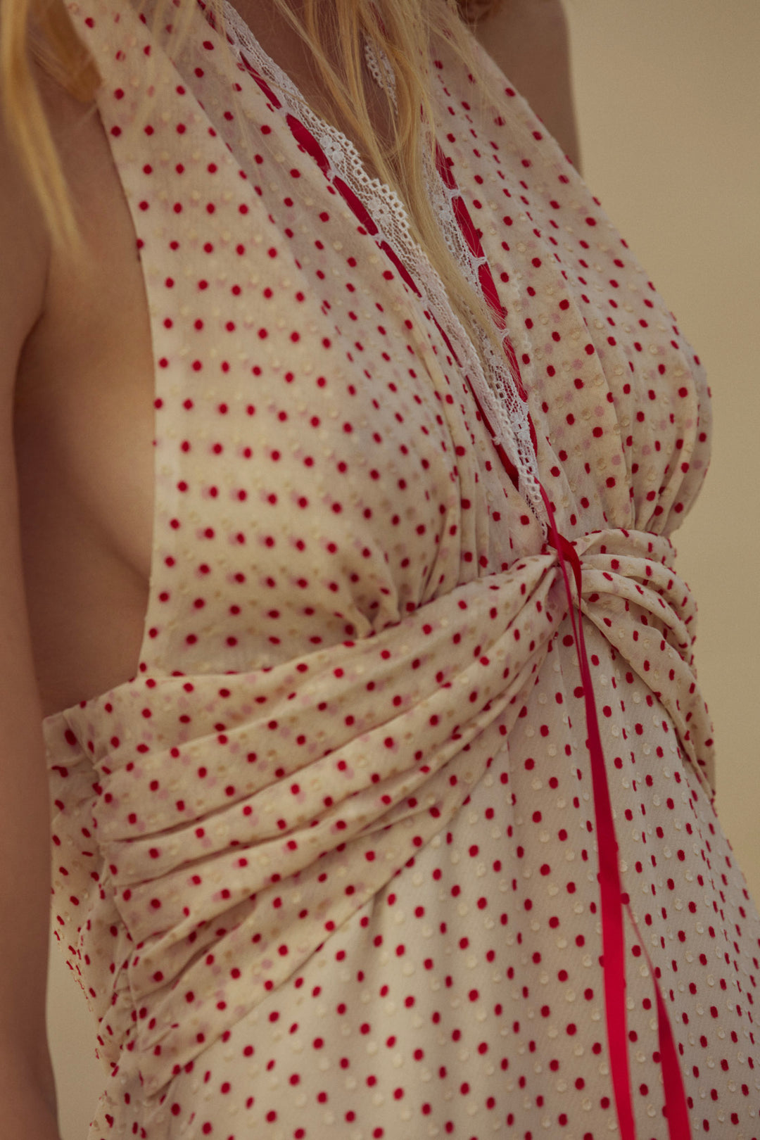 Love Dot Midi Dress — Cream