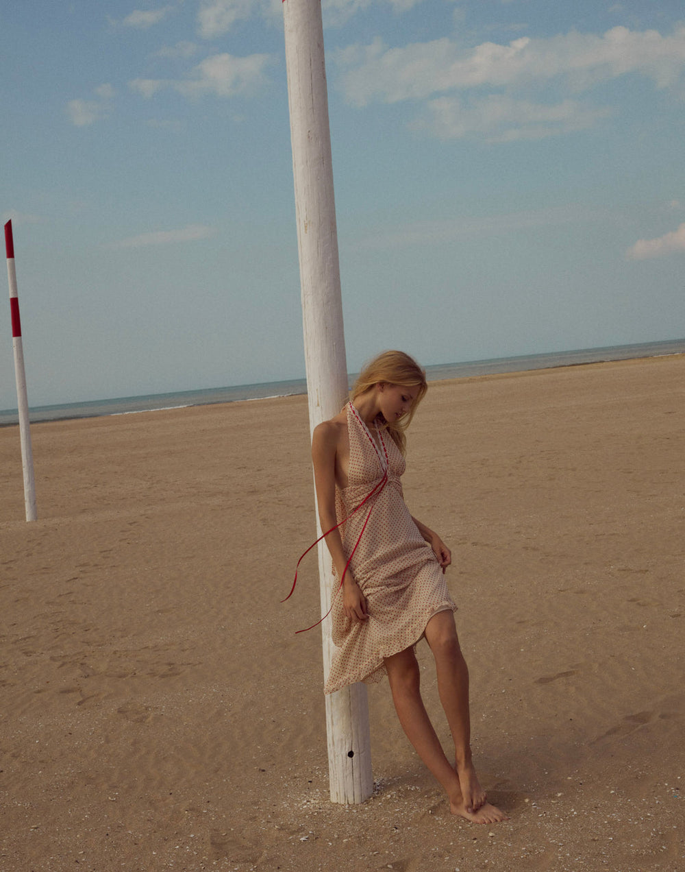 Love Dot Midi Dress — Cream