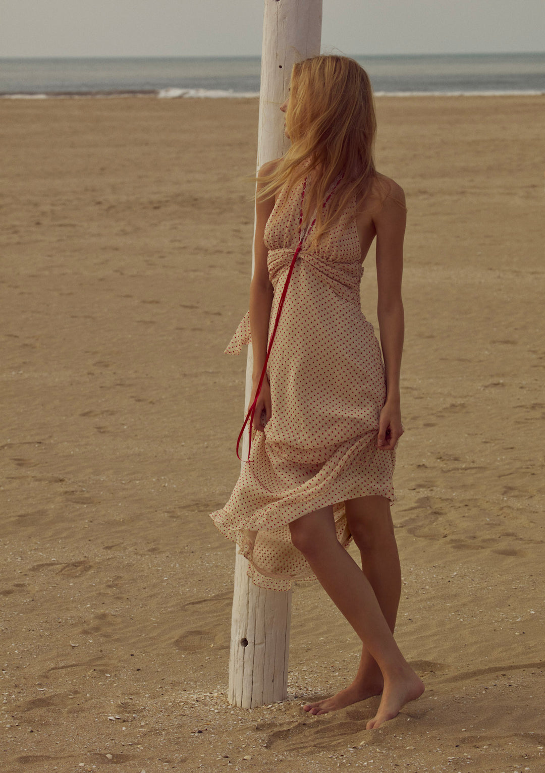 Love Dot Midi Dress — Cream