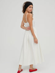 Wilhelmina Midi Dress — Cream