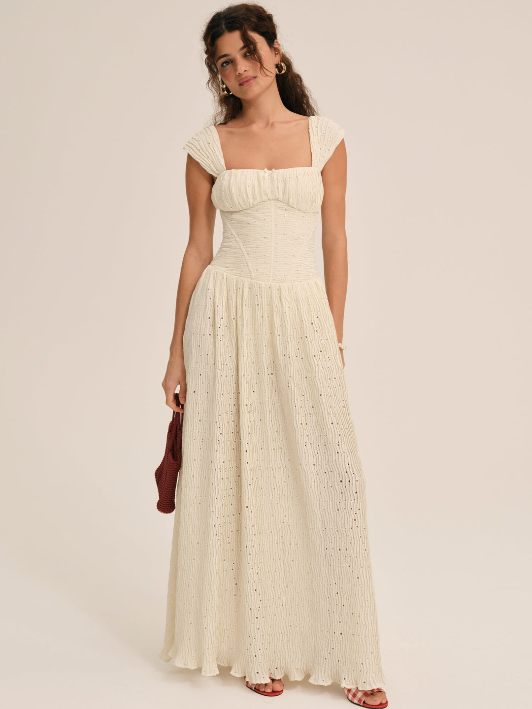 Erika Bustier Maxi Dress — Natural