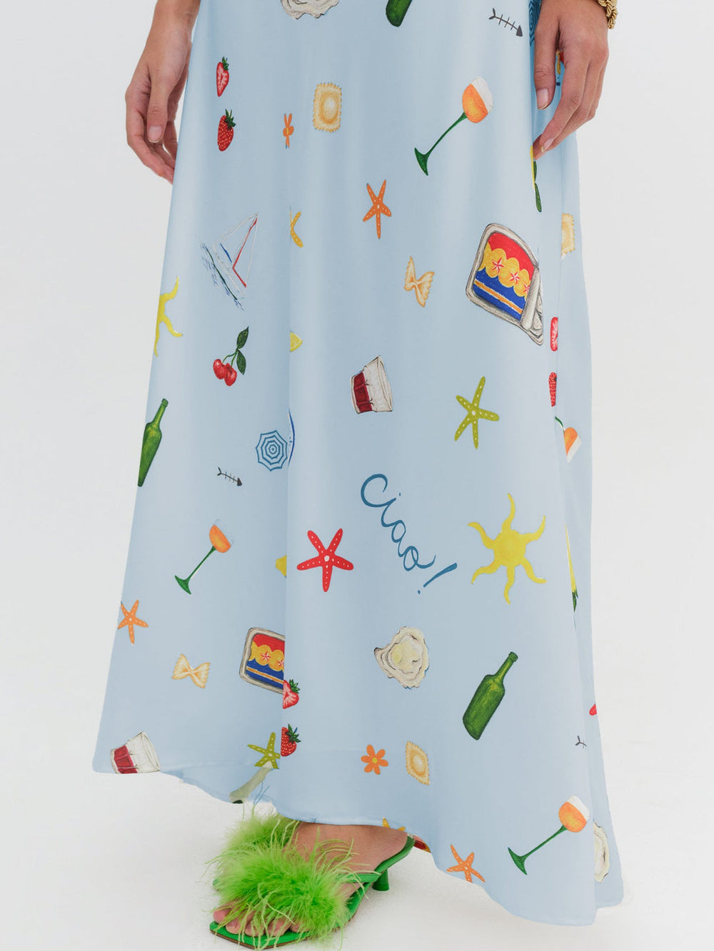 Carla Strapless Maxi Dress — Blue