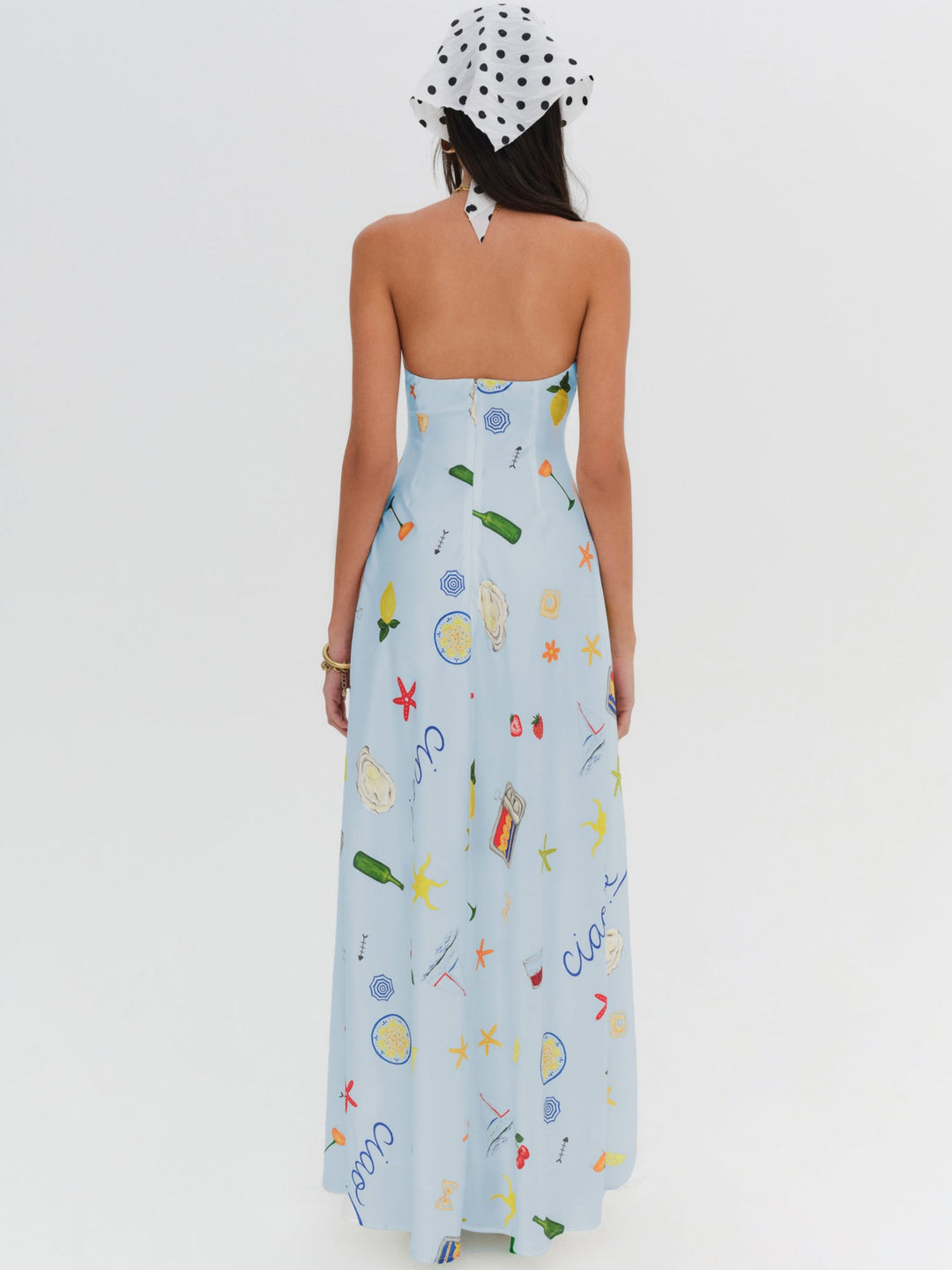 Carla Strapless Maxi Dress — Blue