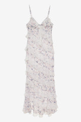 Debby Ruffled Maxi Dress — White