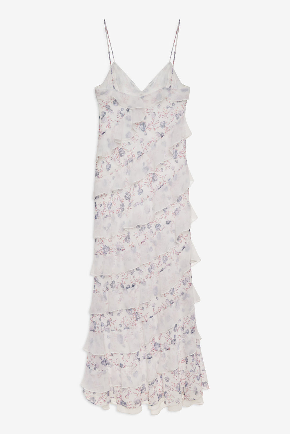 Debby Ruffled Maxi Dress — White