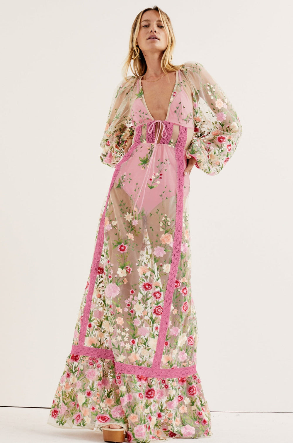 Luna Maxi Dress — Pink