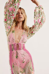 Luna Maxi Dress — Pink