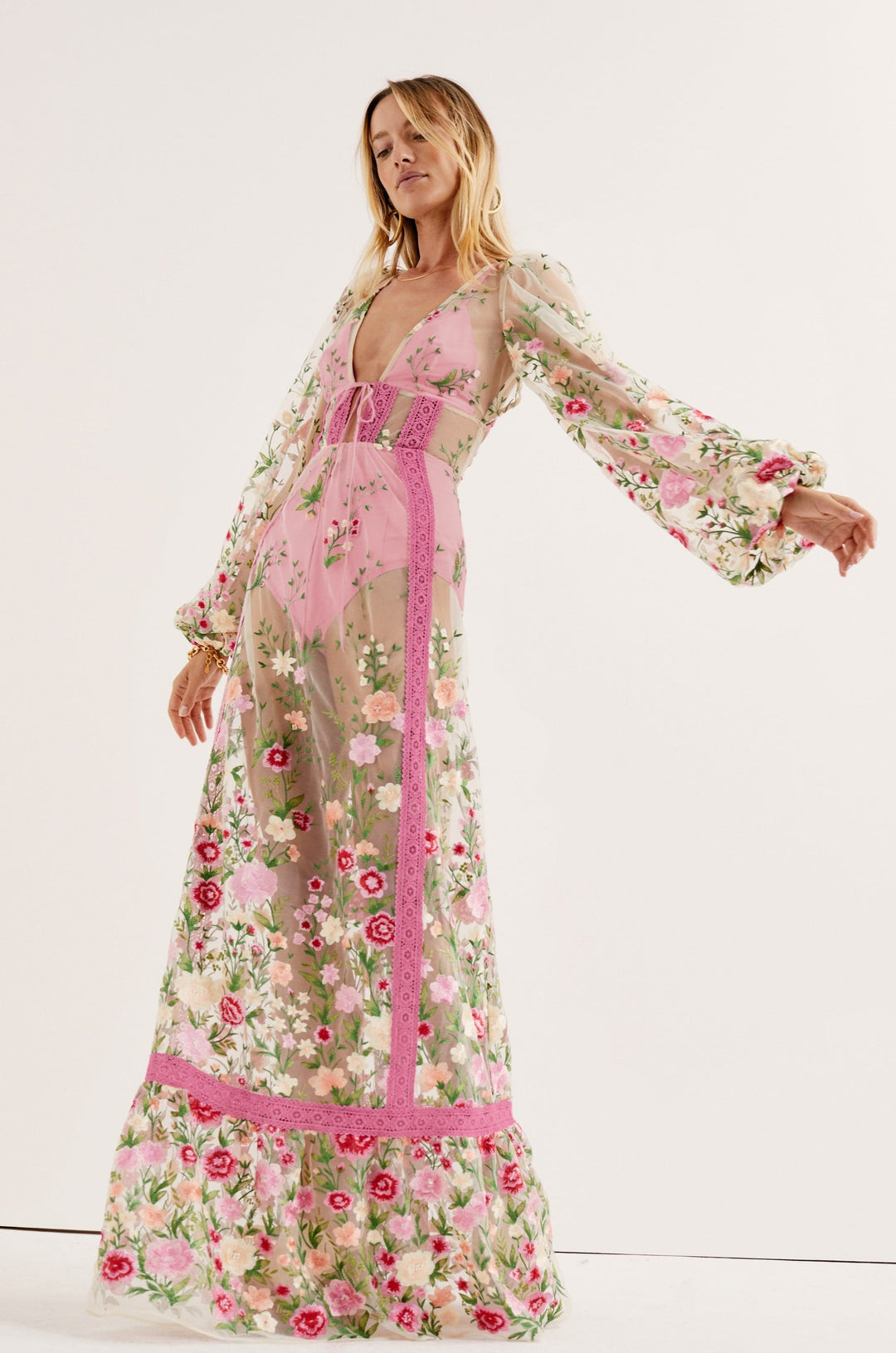 Luna Maxi Dress — Pink