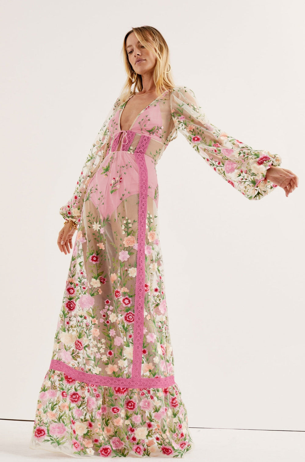 Luna Maxi Dress — Pink