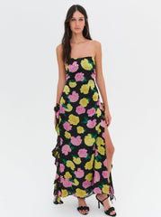 Madison Strapless Maxi Dress — Black
