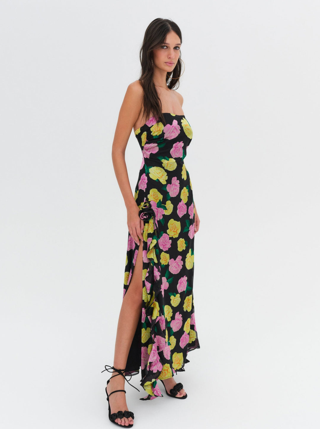 Madison Strapless Maxi Dress — Black