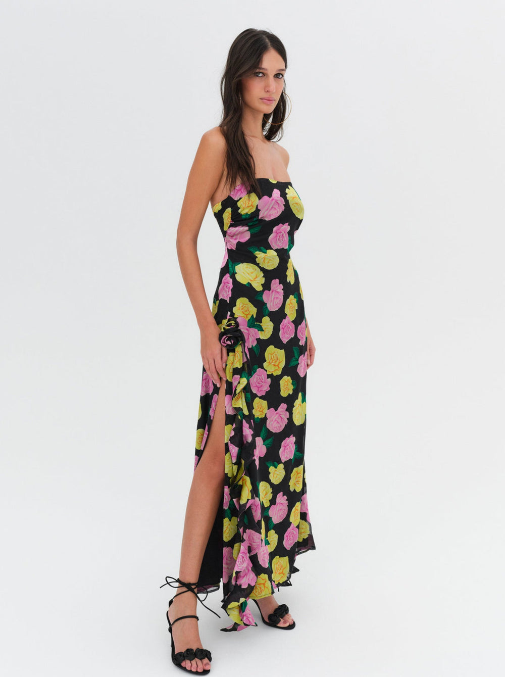 Madison Strapless Maxi Dress — Black