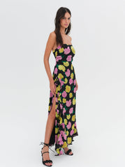 Madison Strapless Maxi Dress — Black